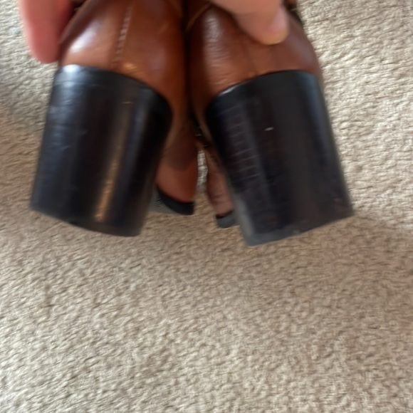 Franco Sarto Brown Leather Heeled Boots - Picture 5 of 6
